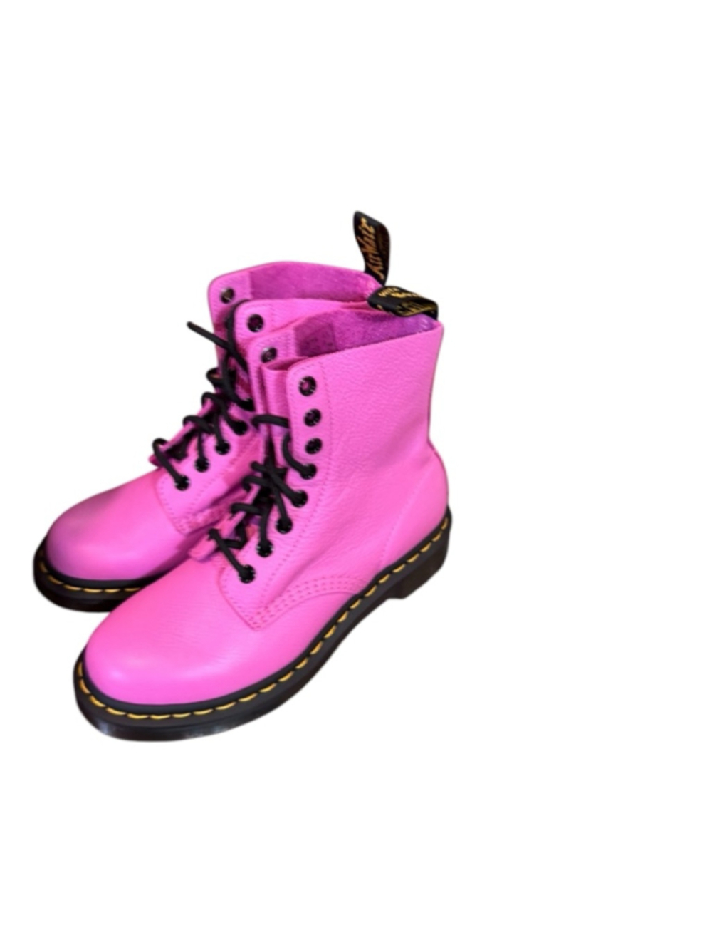 Women's Dr. Martens 1460 Pascal Boots Size 6 Pink Leather - Picture 1 of 7
